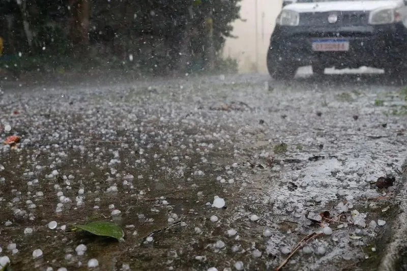 Temporal e granizo em Santa Catarina